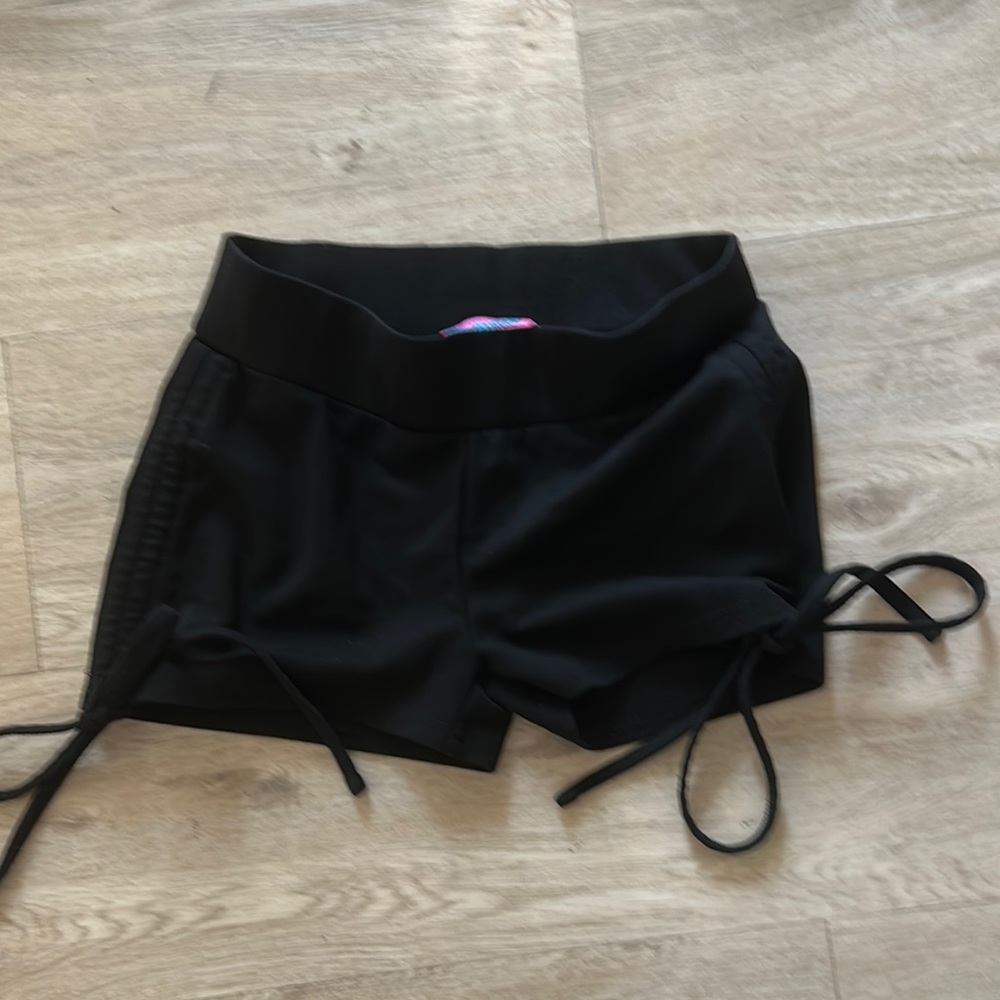 Edikted Black Athletic Shorts with Drawstring Waistband